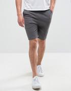 Asos Skinny Jersey Shorts In Charcoal Marl - Gray
