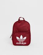 Adidas Originals Mini Backpack In Burgundy - Red