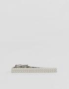 Simon Carter Textured Tie Slide In Silver - Silver