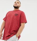 Duke King Size Logo T-shirt In Red With Space Dye - Red