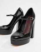 Asos Design Positive Platform Heels - Black