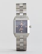 Vivienne Westwood Vv143gysl Square Bracelet Watch In Silver - Silver