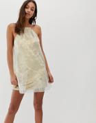 Free People Ghost Mini Dress With Mesh Overlay
