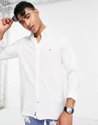Tommy Hilfiger 1985 Icon Logo Slim Fit Pique Shirt Slim Fit In White