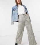 Reclaimed Vintage Inspired Tailored Jogger In Plaid-brown