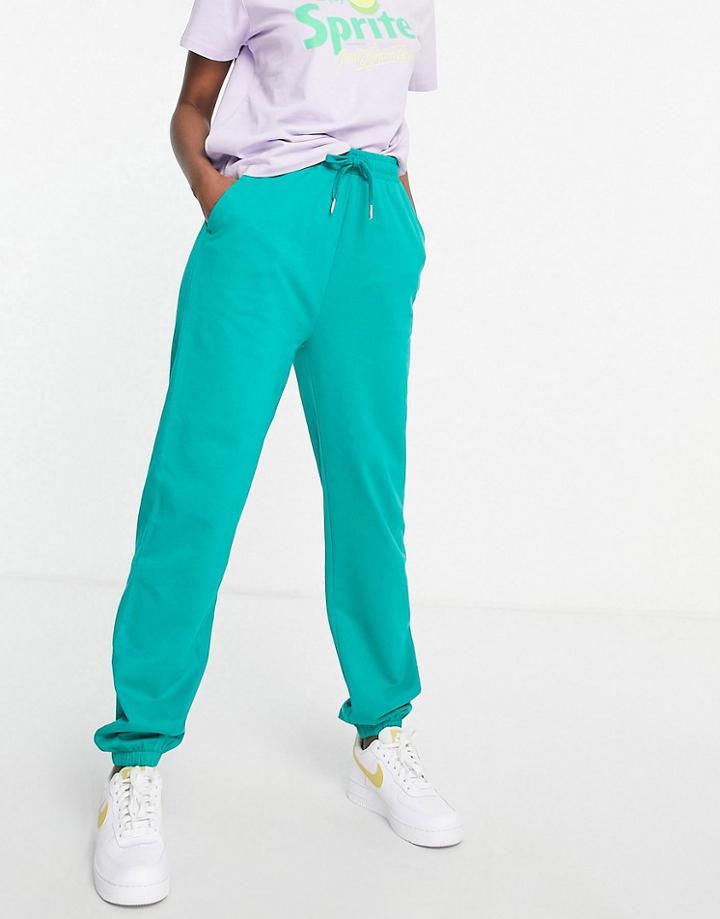 Asos Design Basic Sweatpants In Jade Green - Multi