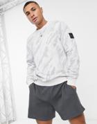 Marshall Artist Data Flow Camo Sweatshirt In Gray Heather-grey
