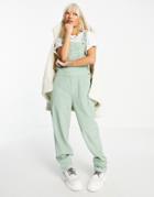 Asos Design 'original' Cord Overalls In Sage Green