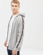 Burton Menswear Zip Through Hoodie In Gray Marl - Gray