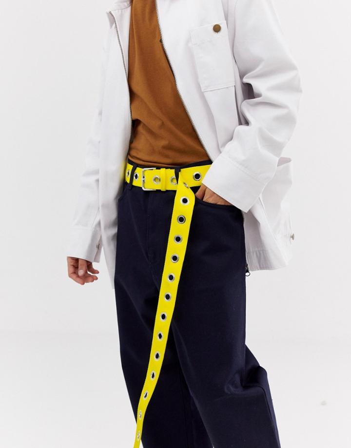 Weekday Mega Belt In Yellow - Yellow