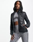 Asos 4505 High Gloss Run Jacket With Light Padding-black