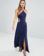 Pixie & Diamond Cut Out Maxi Dress - Navy