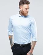 Ted Baker Slim Shirt With Stretch - Light Blue