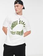 River Island Regular Fit 'subverse State' T-shirt In White