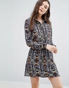 Lavand Kaleidoscope Print Shirt Dress - Multi