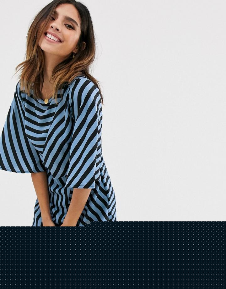 Allsaints Marcella Short Sleeve Mix Andmatch Floral Midi Dress-black