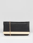 Aldo Fold Over Clutch Bag With Chain - Black
