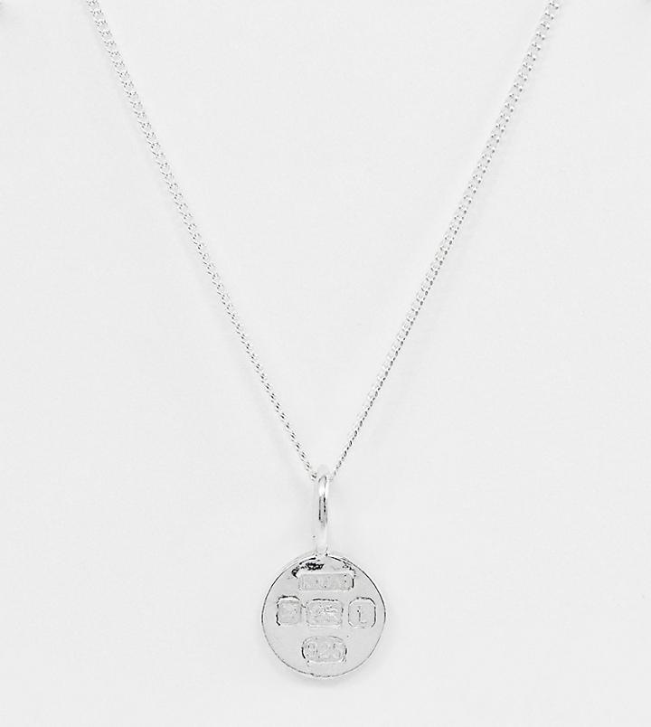 Katie Mullally Circle Pendant Necklace In Sterling Silver - Silver