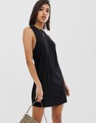 Asos Design Slub Tank Dress - Black