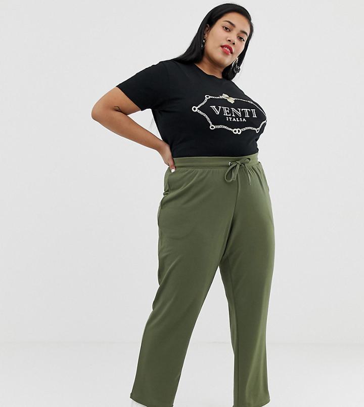Junarose Wideleg Pants In Green - Gray