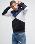 Another Influence Paneled Pull Over Hoodie - Navy
