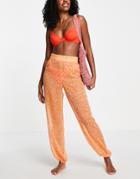 South Beach Beach Pants In Yellow Ditsy Floral Print