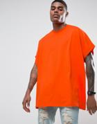 Asos Extreme Oversized T-shirt In Orange - Orange