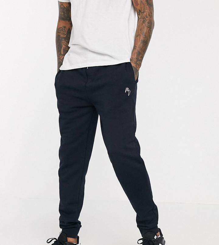 River Island Slim Jogger In Navy