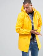 D-struct Mid Length Water-resistant Jacket With Hood - Yellow