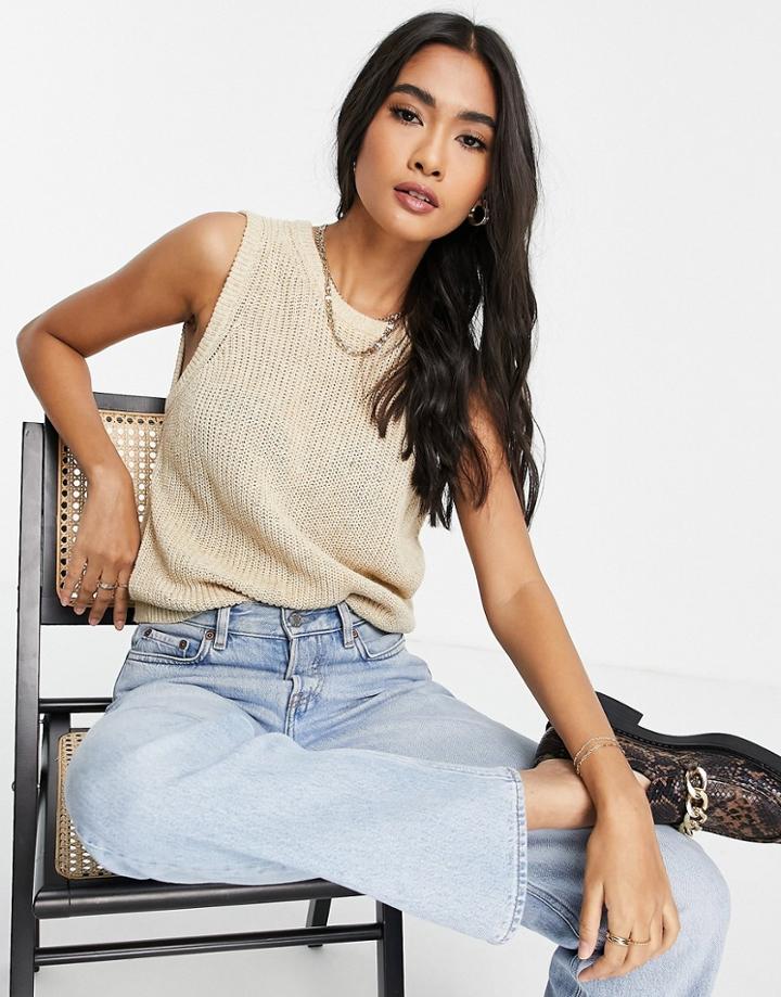 In Wear Disa Knitted Tank Top In Beige-neutral