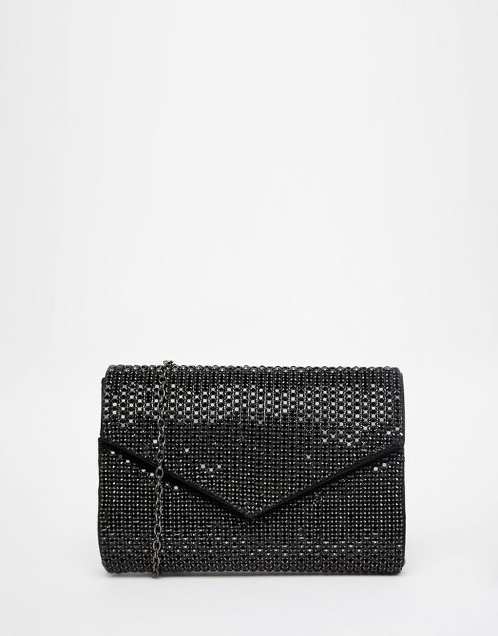 Aldo Embellished Envelope Clutch - Black