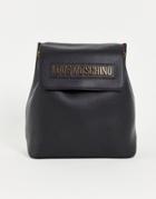 Love Moschino Logo Backpack In Black