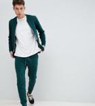 Asos Design Tall Tracksuit Bomber Jacket/skinny Jogger In Green - Green