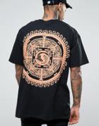 Hnr Ldn Oversized Crest Circular Back Print T-shirt - Black