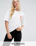Noisy May Tall T-shirt With Denim Junkie Print - White