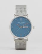 Ted Baker Grant Mesh Watch In Silver - Silver