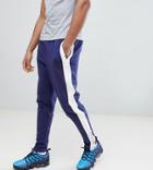 Sixth June Tall Skinny Joggers In Blue With Side Stripe - Blue