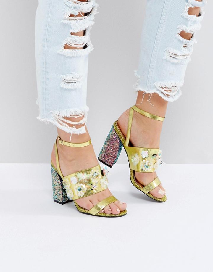 Asos Holla! Embellished High Heels - Multi