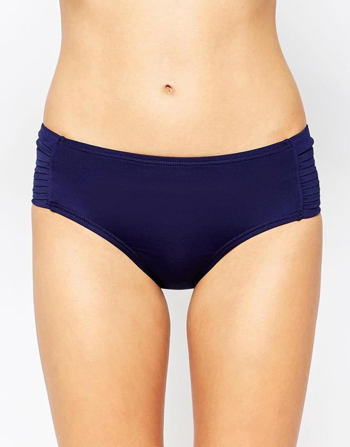 Vince Camuto Pleated Bikini Bottoms - Midnight 458