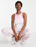 Weekday Stella Organic Cotton Printed Tank Top In Pink Dip Dye-multi