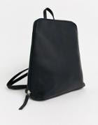 Asos Design Clean Leather Backpack-black