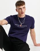 Parlez Spinnaker Print T-shirt In Navy