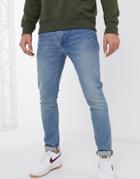 Levi's 512 Slim Tapered Fit Jeans In Pelican Rust Mid Wash-blue