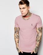 Religion T-shirt With Scoop Neck - Dusty Pink