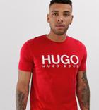 Hugo Dolive Logo T-shirt In Red - Red