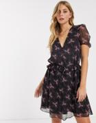 Stevie May Vendredi V-neck Midi Dress-black
