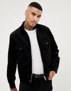 Ps Paul Smith Cord Zip-thru Harrington In Black