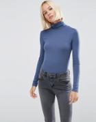Asos The Turtleneck With Long Sleeves - Blue