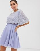 Asos Design Crop Top Embellished Mini Dress - Multi