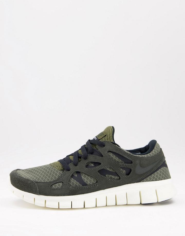 Nike Free Run 2 Sneakers In Sequoia/medium Olive-brown